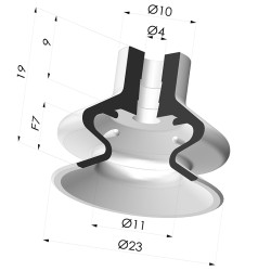 Ventouse 1.5 Soufflets Série 1 Ø 23MM