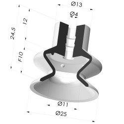 Ventouse 1.5 Soufflets Série 1 Ø 26MM