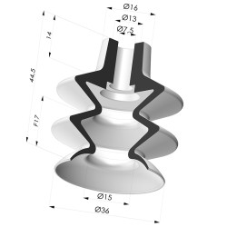 Ventouse 2.5 Soufflets Série 2 Ø 36MM