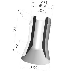 Ventouse Plate Série 7 Ø 20MM