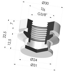 Insert démontable femelle G3/8“