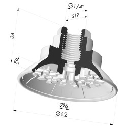 Ventouse Plate Série 7R Ø 62MM