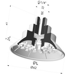 Ventouse Plate Série 7R Ø 62MM