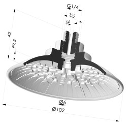 Ventouse Plate Série 7R Ø 102MM
