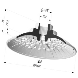 Ventouse Plate Série 7R Ø 102MM