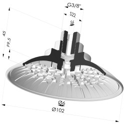 Ventouse Plate Série 7R Ø 102MM