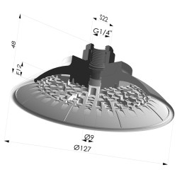 Ventouse Plate Série 7R Ø 127MM