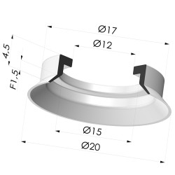 Ventouse Plate Série 7 Ø 22MM