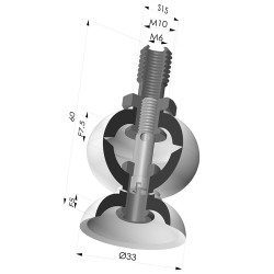 Ventouse Plate Série 7 Ø 35MM
