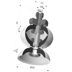 Ventouse Plate Série 7 Ø 35MM