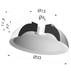 Ventouse Plate Série 7 Ø 35MM