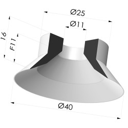 Ventouse Plate Série 7 Ø 40MM