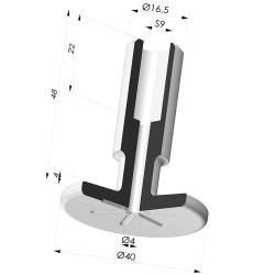 Ventouse Plate Série 7 Ø 40.2MM