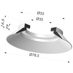 Ventouse Plate Série 7 Ø 78.5MM