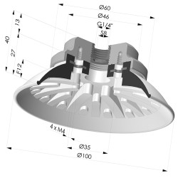 Ventouse Plate Série 94 Ø 100MM