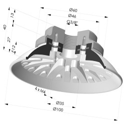 Ventouse Plate Série 94 Ø 100MM