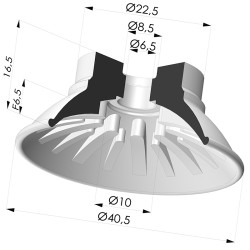 Ventouse plate série 99 Ø 40.5 mm