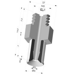 Ventouse Plate Série 9 Ø 5MM