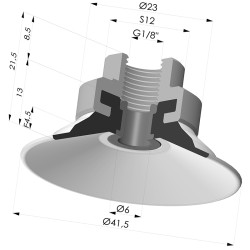 Ventouse Plate Série 9 Ø 41,5MM