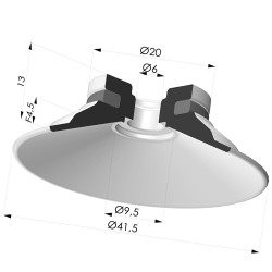 Ventouse Plate Série 9 Ø 41,5MM