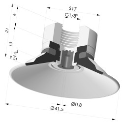 Ventouse Plate Série 9 Ø 41,5MM
