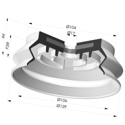 Ventouse 1.5 Soufflets Série 8SB SPF Ø 129MM