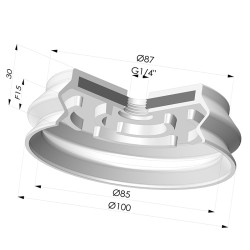 Ventouse 1.5 Soufflets Série 8SB Ø 100MM