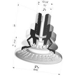 Ventouse 1.5 Soufflets Série 8R Ø 42MM