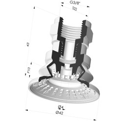 Ventouse 1.5 Soufflets Série 8R Ø 42MM