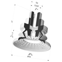 Ventouse 1.5 Soufflets Série 8R Ø 52MM