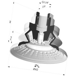 Ventouse 1.5 Soufflets Série 8R Ø 62MM