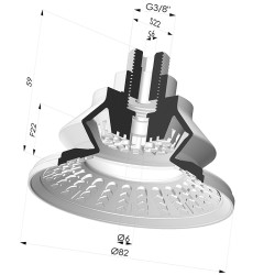 Ventouse 1.5 Soufflets Série 8R Ø 82MM