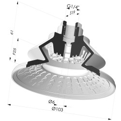 Ventouse 1.5 Soufflets Série 8R Ø 103MM