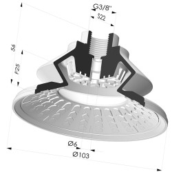 Ventouse 1.5 Soufflets Série 8R Ø 102MM