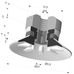 Ventouse Plate Série 90 Ø 27MM