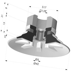 Ventouse Plate Série 90 Ø 42,3MM