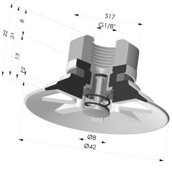 Ventouse Plate Série 90 Ø 42,3MM