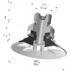 Ventouse Plate Série 90 Ø 42,3MM
