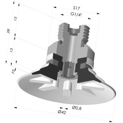 Ventouse Plate Série 90 Ø 42,3MM
