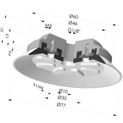Ventouse Plate Série 90 Ø 75MM