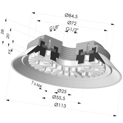 Ventouse Plate Série 90 Ø 110MM