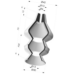 Ventosa 2.5 Fole Série 8 Ø 30,5 mm