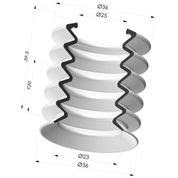 Ventouse 5.5 Soufflets Série 8 Ø 36MM