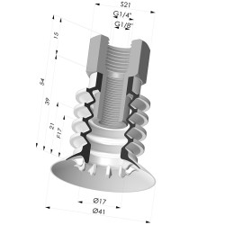 Ventouse 4.5 Soufflets Série 95 Ø 41MM