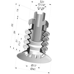 Ventouse 4.5 Soufflets Série 95 Ø 41MM
