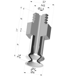 Ventouse 1.5 Soufflets Série 91 Ø 6MM