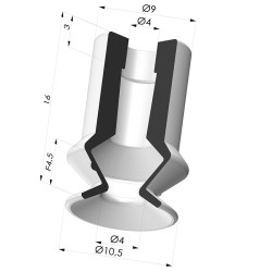 Ventouse 1.5 Soufflets Série 91 Ø 10,5MM