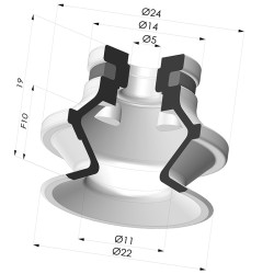 Ventouse 1.5 Soufflets Série 91 Ø 22,2MM