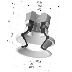 Ventouse 1.5 Soufflets Série 91 Ø 22,2MM