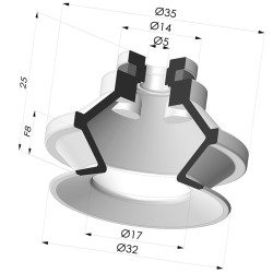 Ventouse 1.5 Soufflets Série 91 Ø 31,8MM